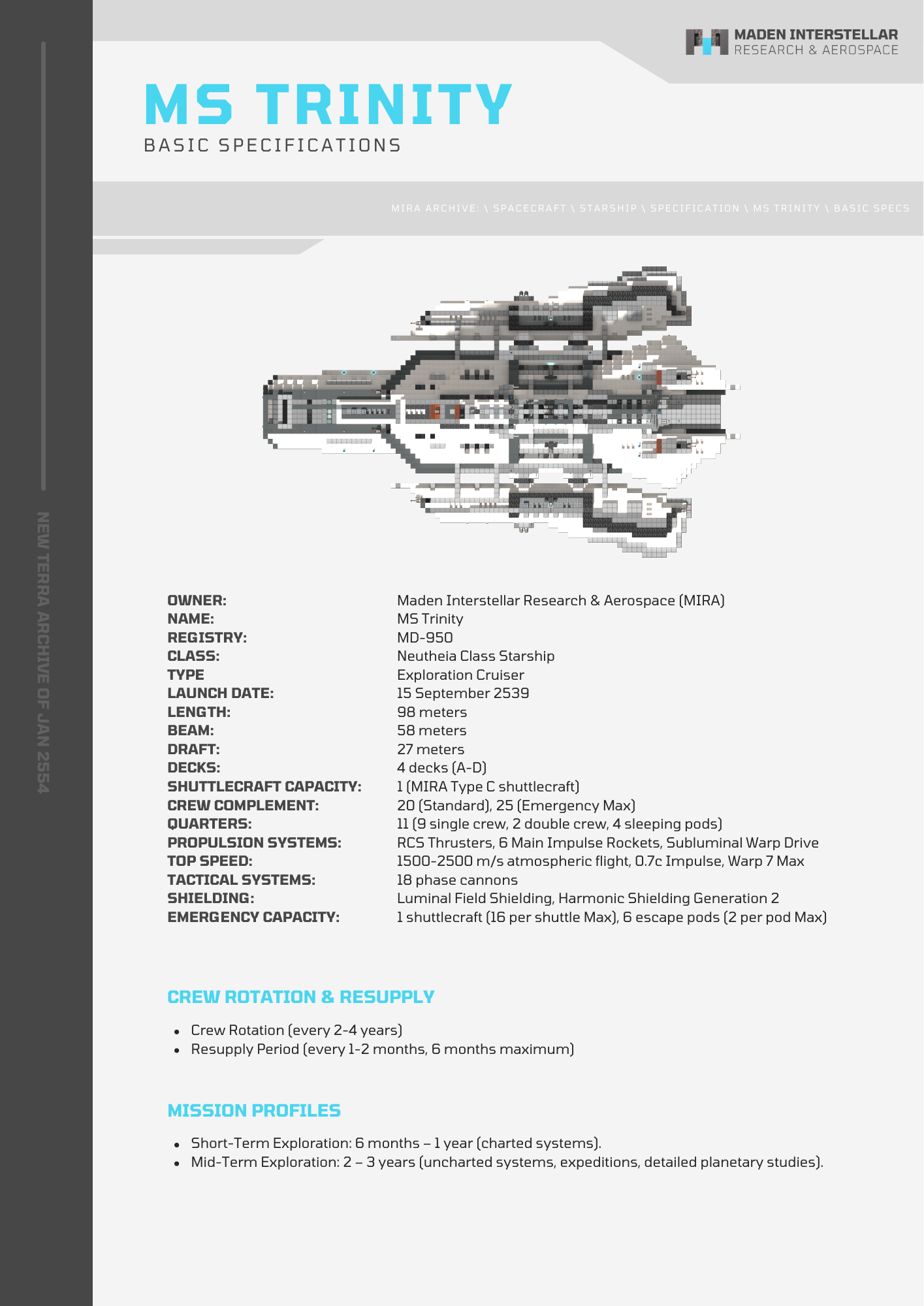 Specs - MD-950 MS Trinity
