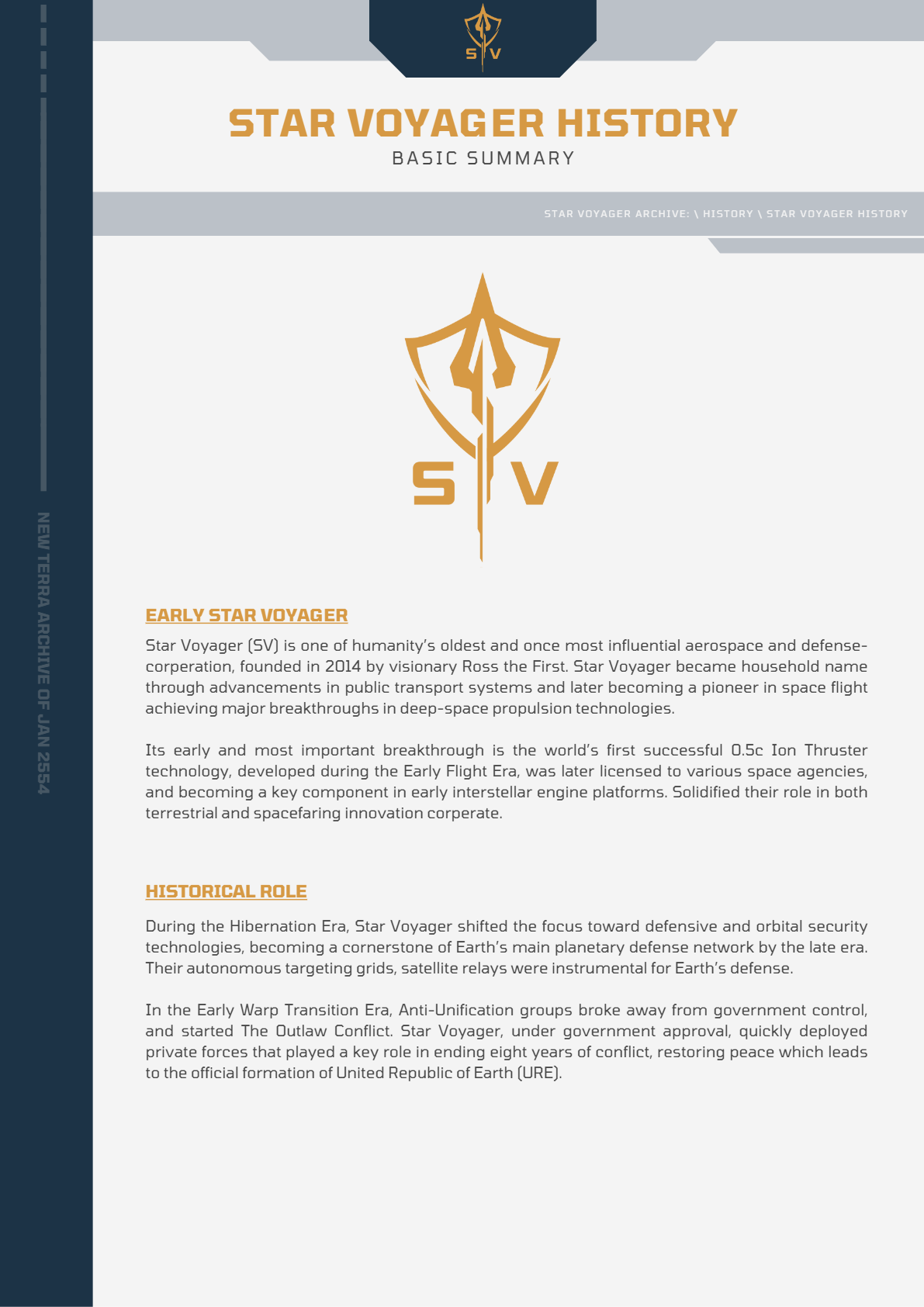 History of Star Voyager Company