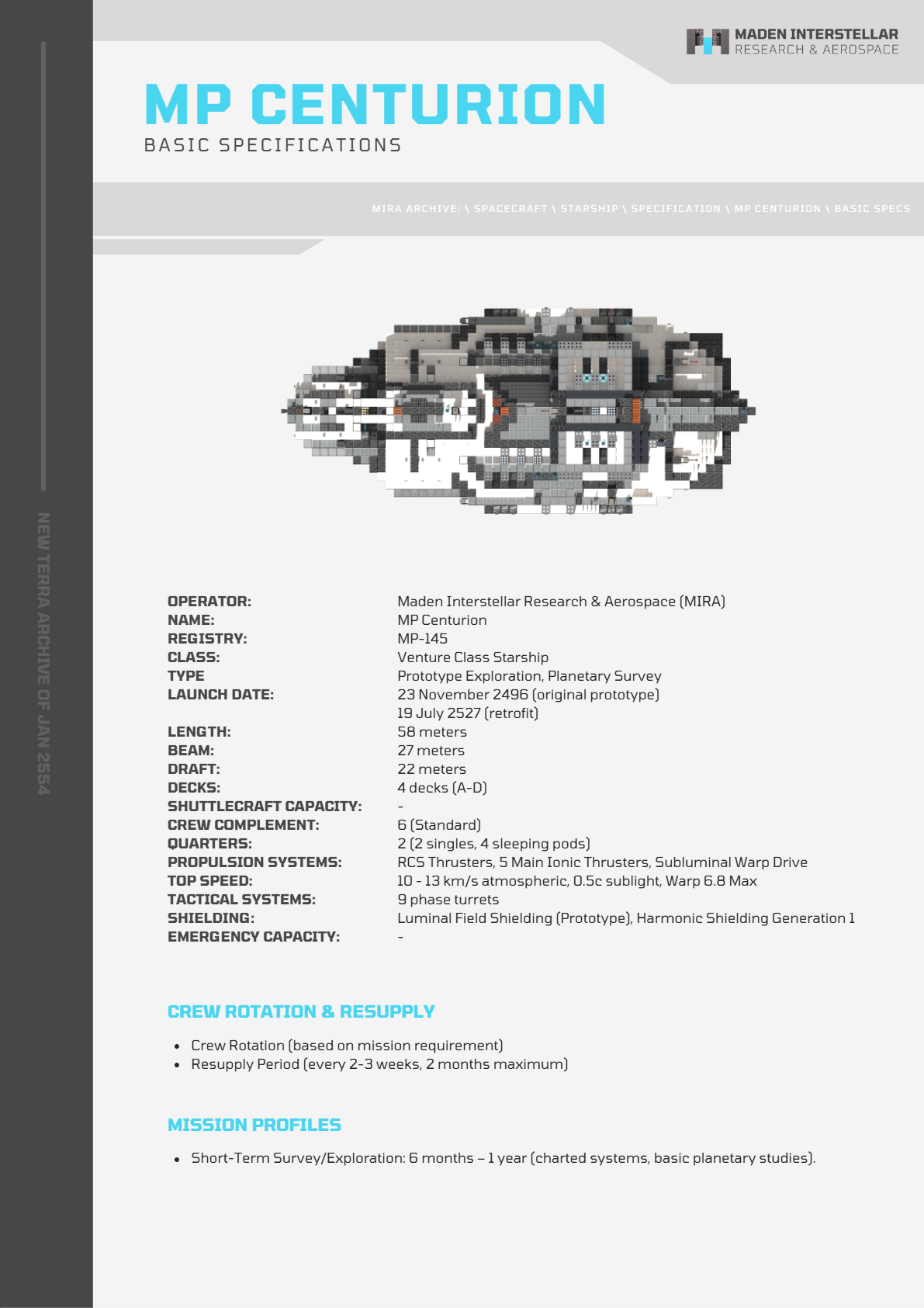 Specs - MP-145 MP Centurion