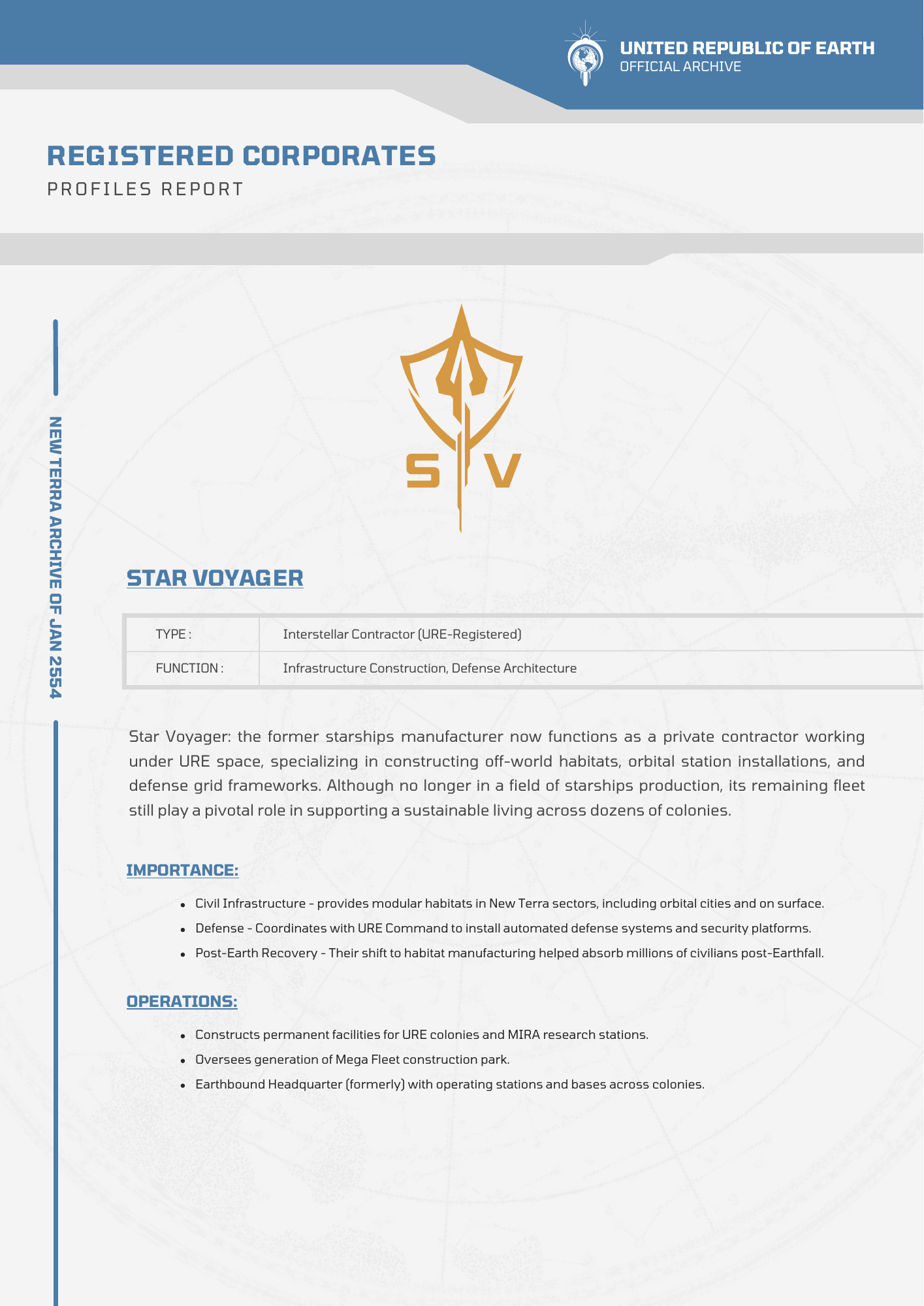 Report - URE Registered Corporates & Agencies